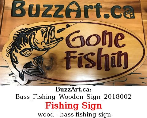 Fishing Sign wood